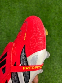 Predator Foldover Elite Red And White Colour FG With Lace  - 6.5