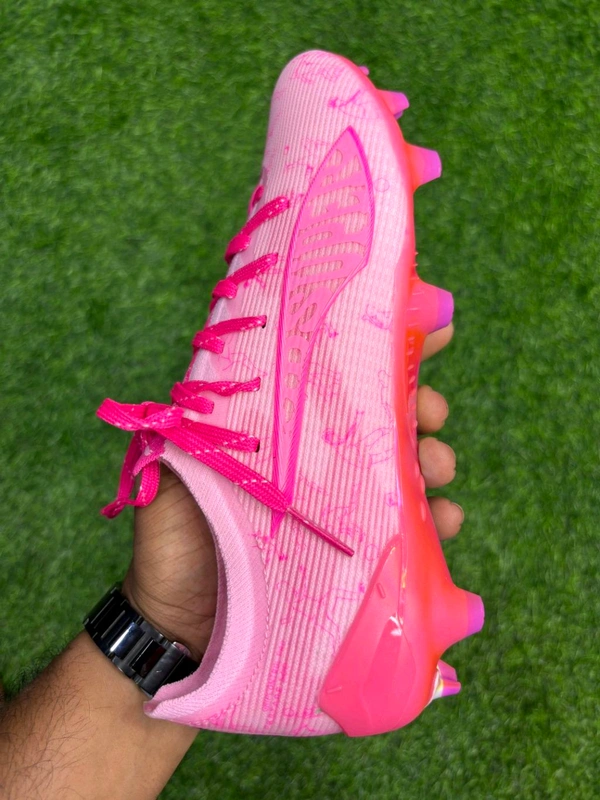 Ultra Ultimate Baby Pink Colour FG Low-top With Lace  - 7.5