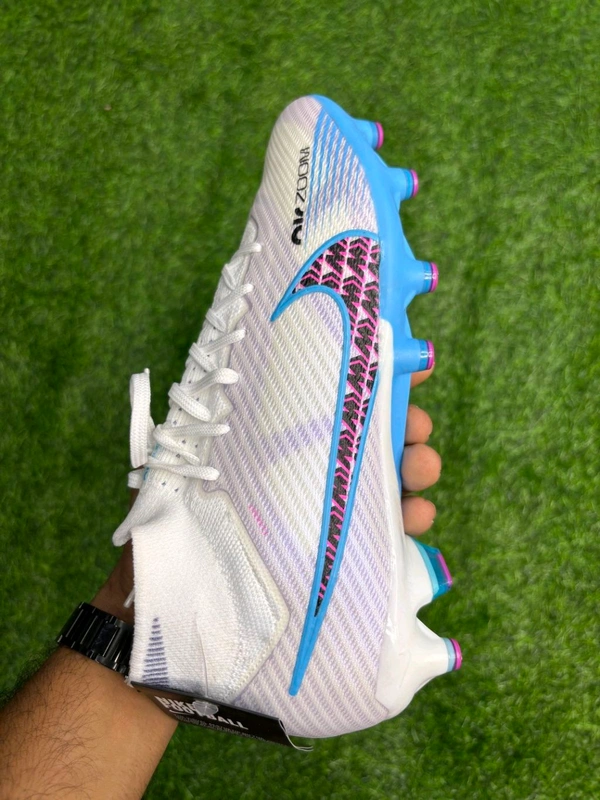 Mercurial Superfly 9 High-top FG/AG White Colour  - 7.5