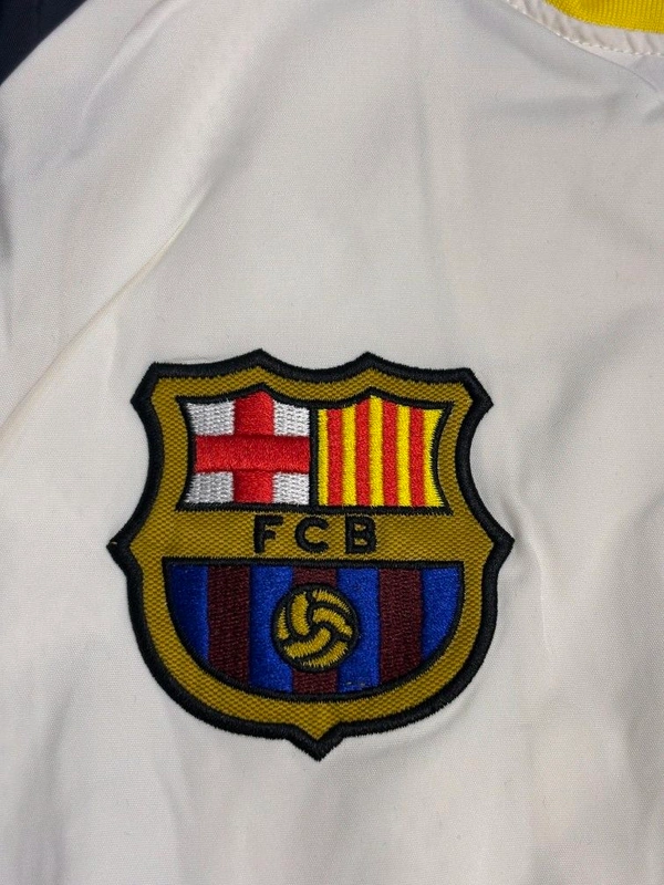 FC Barcelona White Colour Windbreaker Jacket  - XL