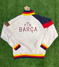 FC Barcelona White Colour Windbreaker Jacket  - XL