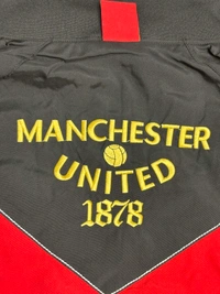 Manchester United Black And Red Colour Windbreaker Jacket  - L