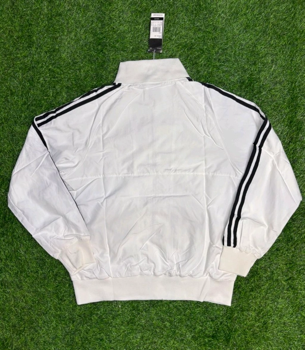 Madrid White And Blue Colour Windbreaker Jacket - S