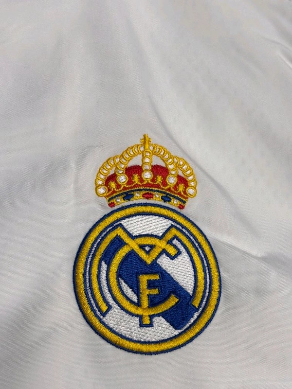 Madrid White And Blue Colour Windbreaker Jacket - M