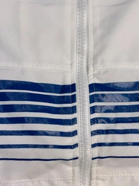 Madrid White And Blue Colour Windbreaker Jacket - M