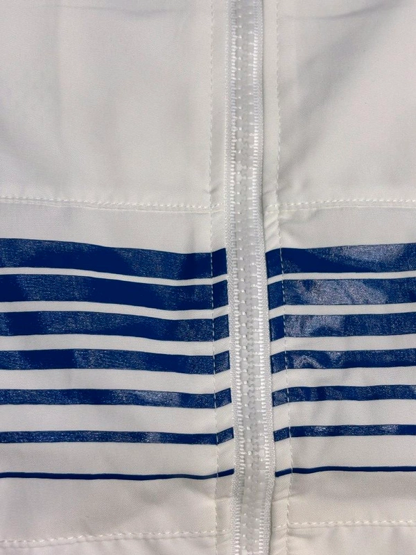 Madrid White And Blue Colour Windbreaker Jacket - XL