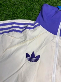 Madrid White And Purple Colour Windbreaker Jacket - M