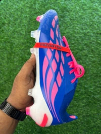 Predator Elite Foldover Blue And Pink Colour FG With Lace - 6