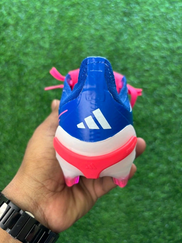 Predator Elite Foldover Blue And Pink Colour FG With Lace - 7.5