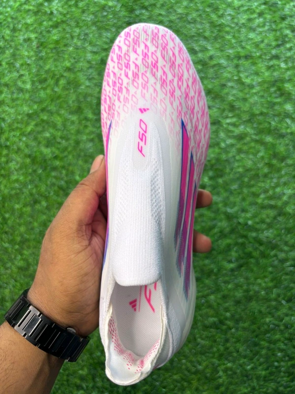 F50 Elite White And Pink Colour FG Without Lace - 6
