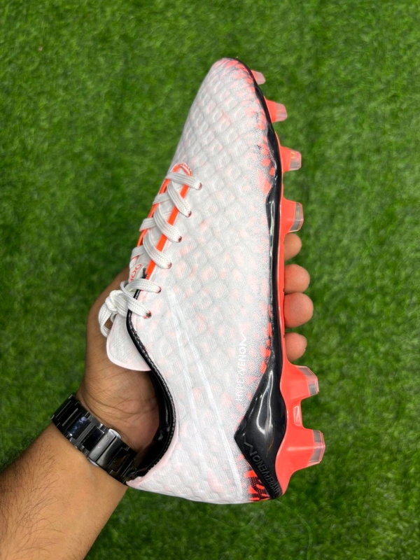 Hypervenom Phantom 3 White Orange Low-top FG With Lace(Colour Changing) - 9