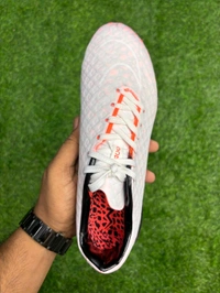Hypervenom Phantom 3 White Orange Low-top FG With Lace(Colour Changing) - 9