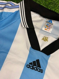 Retro Argentina 1998 World Cup Home Kit Half Sleeve  - XL