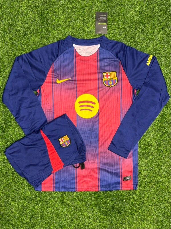 FC Barcelona 25/26 Home Kit Fan Edition Full Sleeve With Short - S