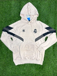 Madrid 2025 Cream And Grey Colour Traning Suit Set - L
