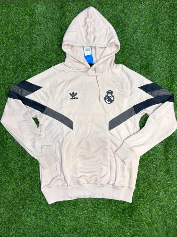 Madrid 2025 Cream And Grey Colour Traning Suit Set - XL