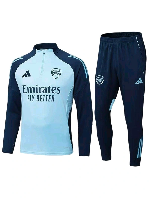 Arsenal FC Sky-blue And Navy Blue Colour Combination Training Suit - S