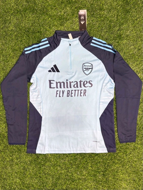 Arsenal FC Sky-blue And Navy Blue Colour Combination Training Suit  - XL