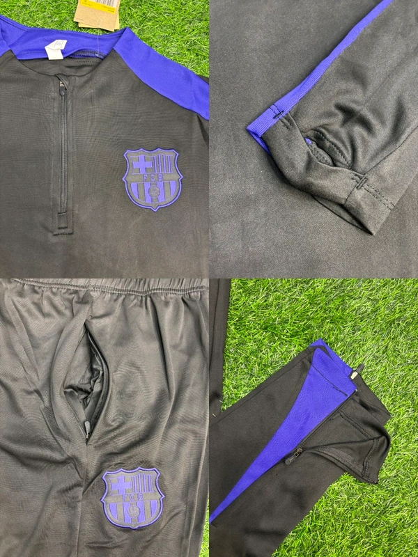 FC Barcelona Black And Purple Colour Combination Training Suit - S