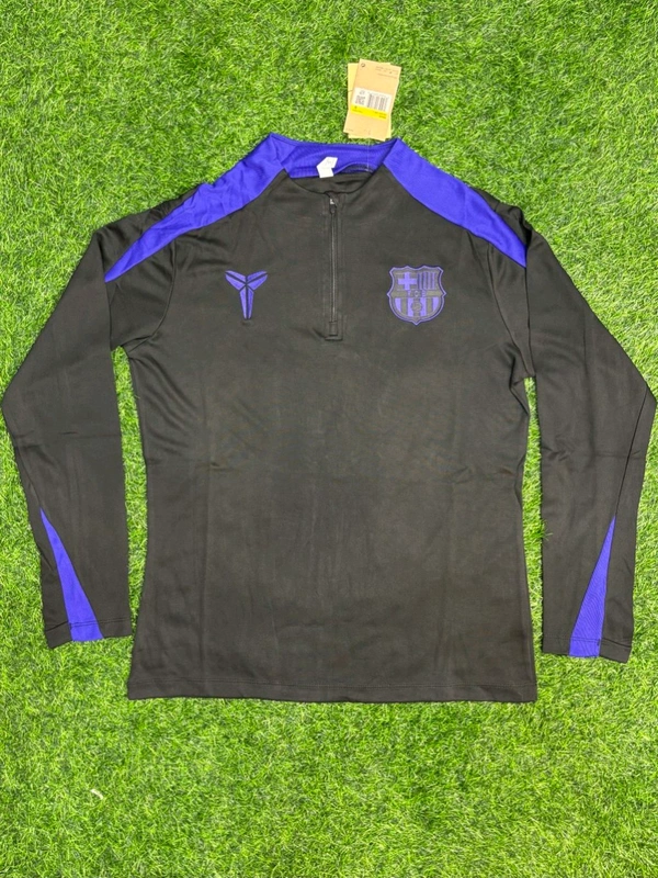 FC Barcelona Black And Purple Colour Combination Training Suit - L
