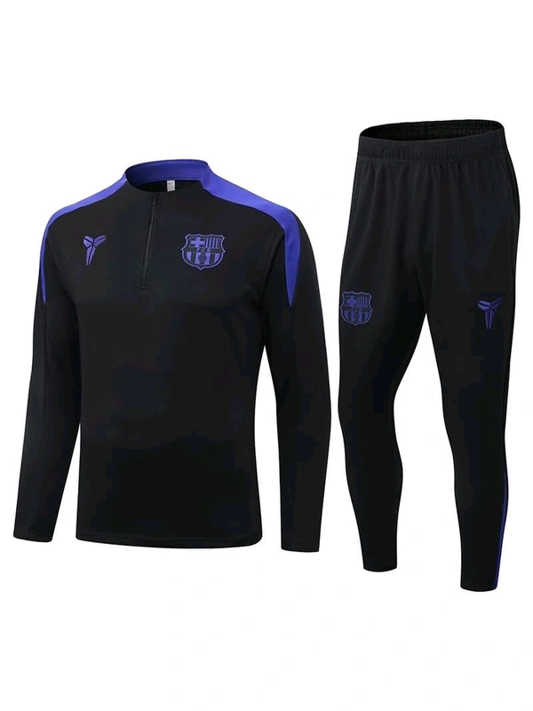 FC Barcelona Black And Purple Colour Combination Training Suit - XXL