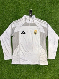 Madrid White And Grey Colour Training Suit - S