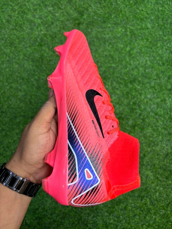 Mercurial Superfly 10 Red Black High-top FG With Lace - 7.5