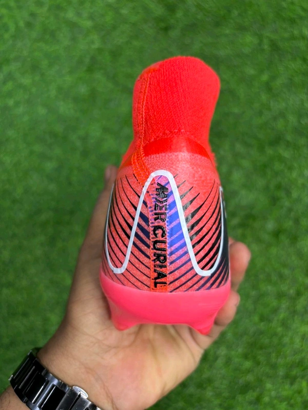 Mercurial Superfly 10 Red Black High-top FG With Lace - 7.5