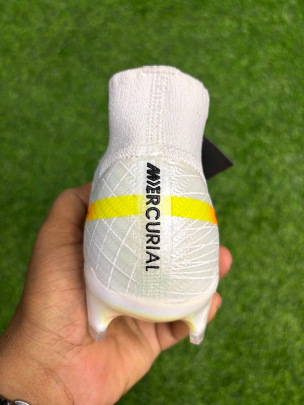 Mercurial Superfly 9 Elite White High-top FG With Lace (Marcus Rashford) - 5.5