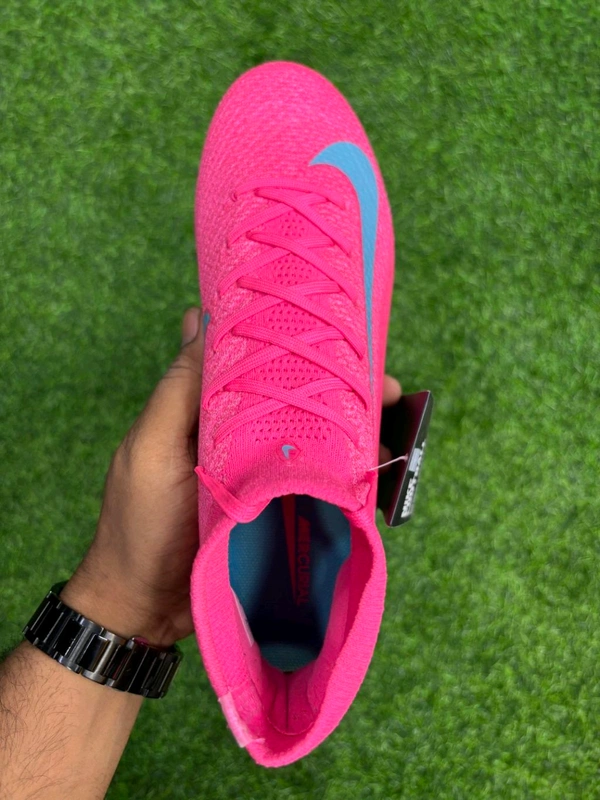 Mercurial Superfly 10 Pink Silver High-top FG With Lace  - 5.5