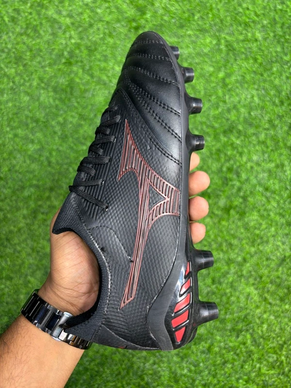 Mizuno Neo 3 Elite Black Red Colour FG With Lace - 7.5