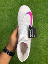 Mercurial Superfly 10 White Blue High-top FG With Lace  - 5.5