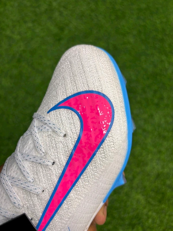 Mercurial Superfly 10 White Blue High-top FG With Lace  - 6