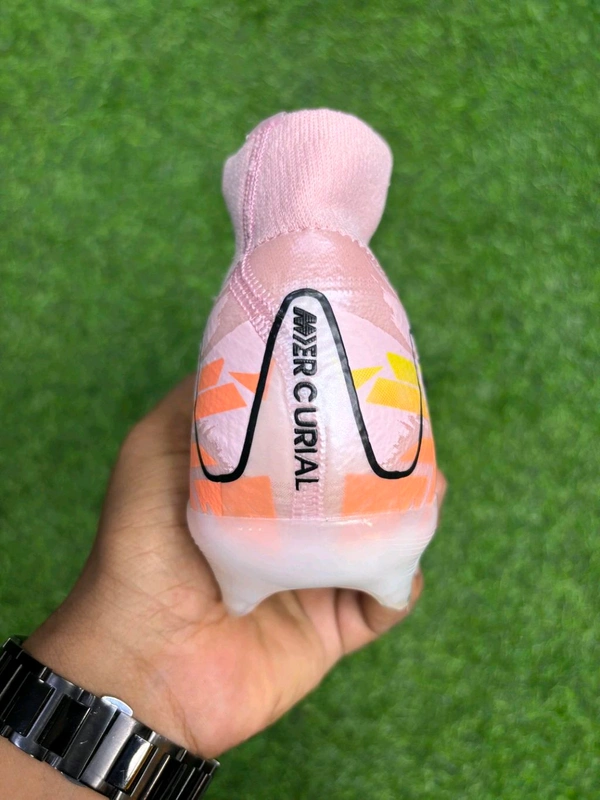 Mercurial Superfly 10 Light Orange High-top FG With Lace  - 7.5