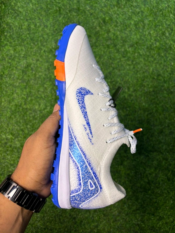 Mercurial Vapor 16 White Blue Low-top Turf/AG With Lace - 7.5