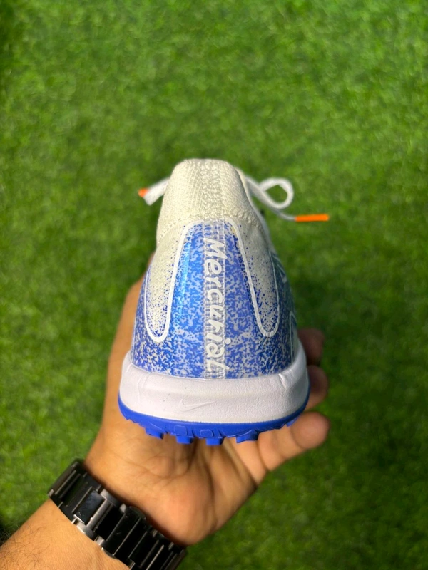 Mercurial Vapor 16 White Blue Low-top Turf/AG With Lace - 7.5