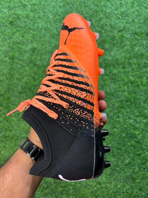 Future Z Black  Orange Colour Low-top FG/AG With Lace - 7.5