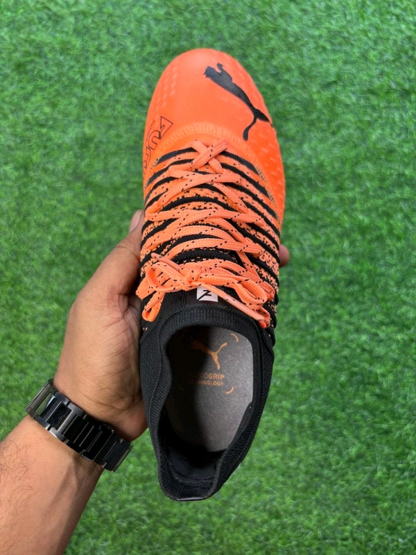 Future Z Black  Orange Colour Low-top FG/AG With Lace - 7.5