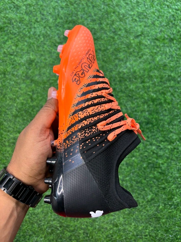 Future Z Black  Orange Colour Low-top FG/AG With Lace - 7.5