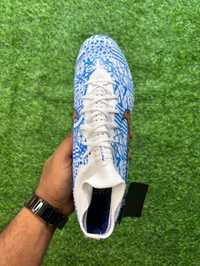 Mercurial Superfly 9 White Blue High-top FG/AG With Lace - 7.5