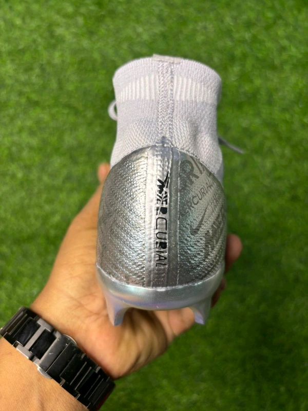 Mercurial Superfly 9 Silver Colour High-top FG With Lace - 6
