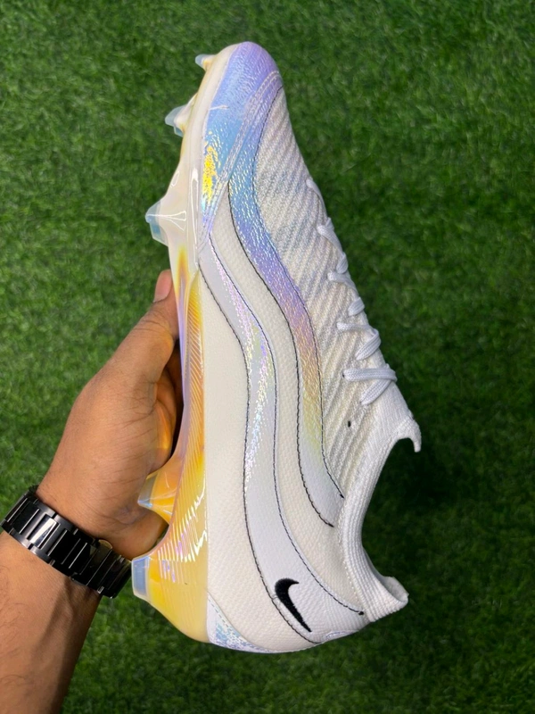 Mercurial Vapor 16 Glossy White Low-top FG With lace  - 7