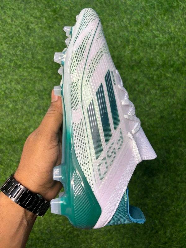 F50 Elite White Green Low-top FG With Lace - 8