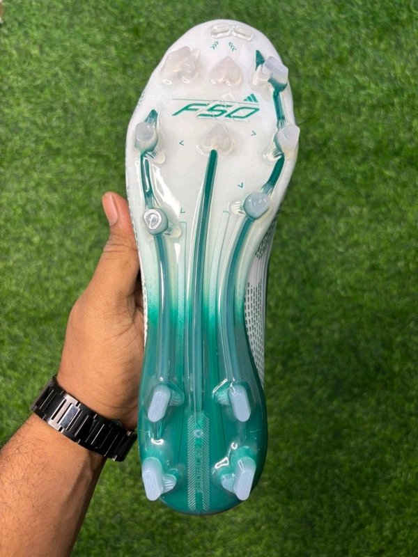 F50 Elite White Green Low-top FG With Lace - 8
