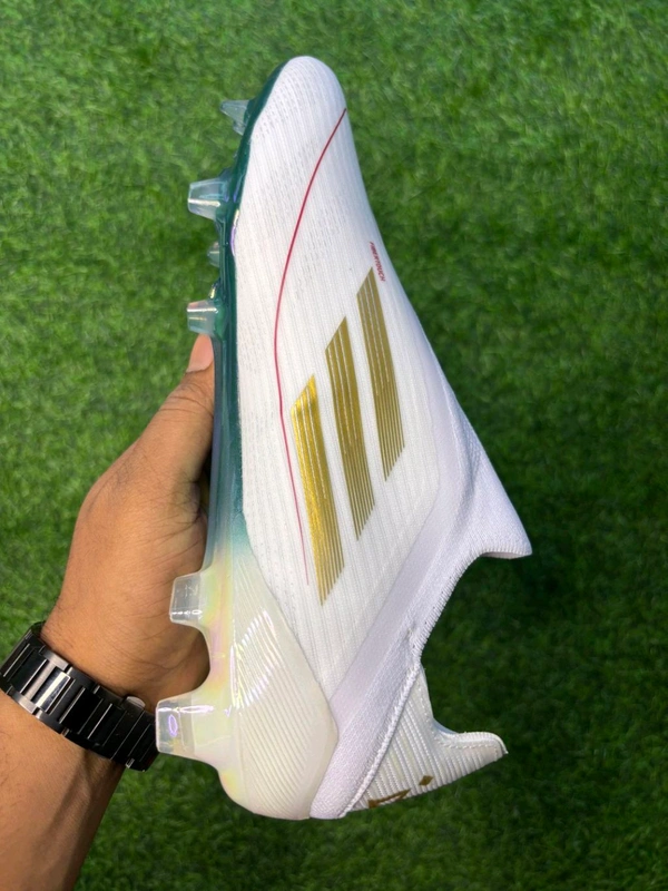 F50 Elite White Green Mo Salah Edition Low-top FG With Lace - 7.5