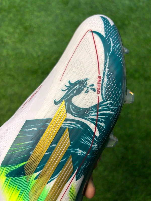 F50 Elite White Green Mo Salah Edition Low-top FG With Lace - 7.5