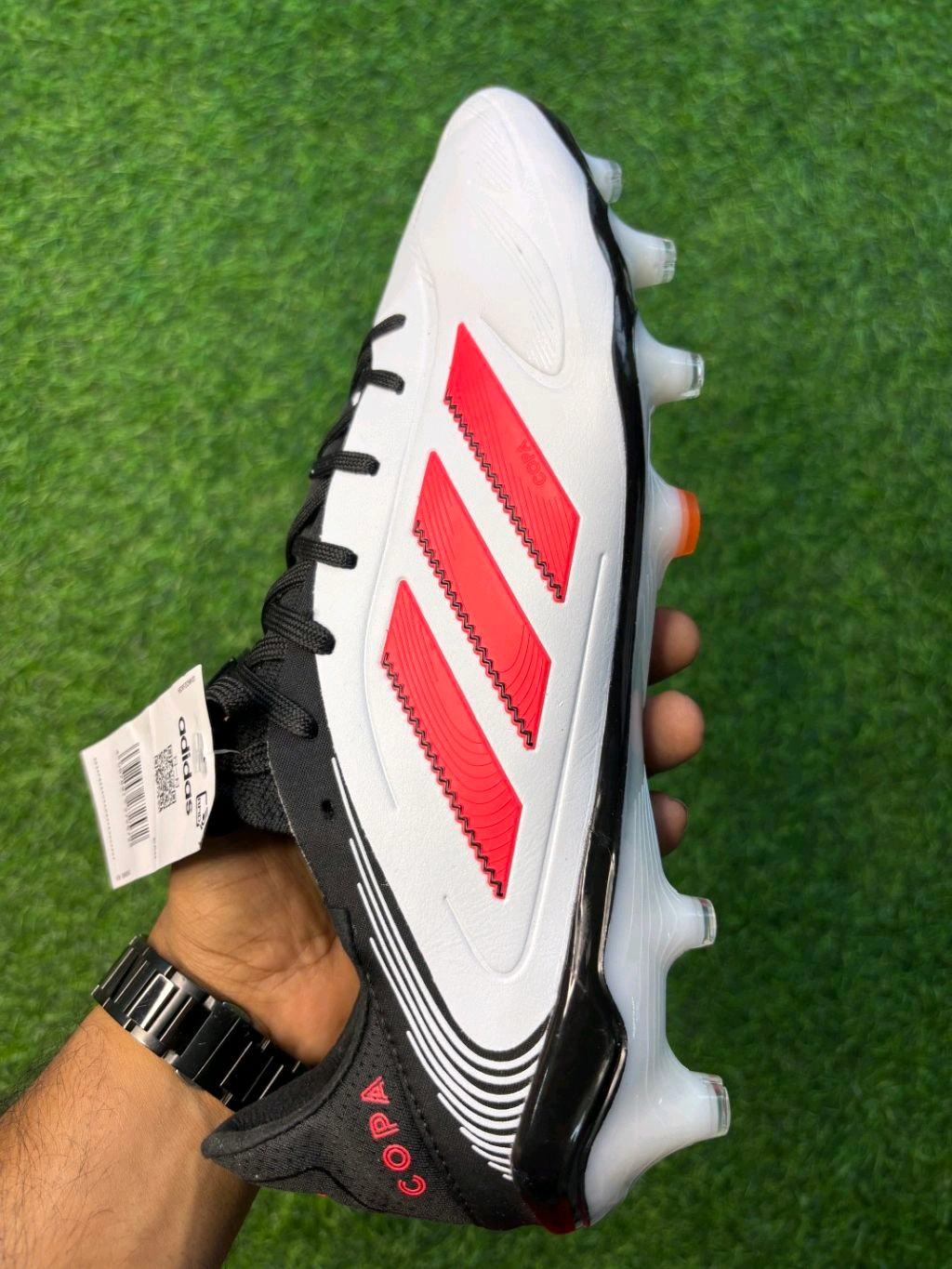 Copa Pure 3 White Red Colour Low-top FG With Lace