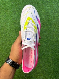 Predator Elite White Pink Low-top FG With Lace  - 7.5