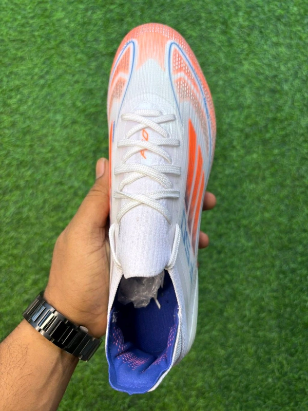 F50 Elite White Orange Colour Low-top FG With Lace - 9.5