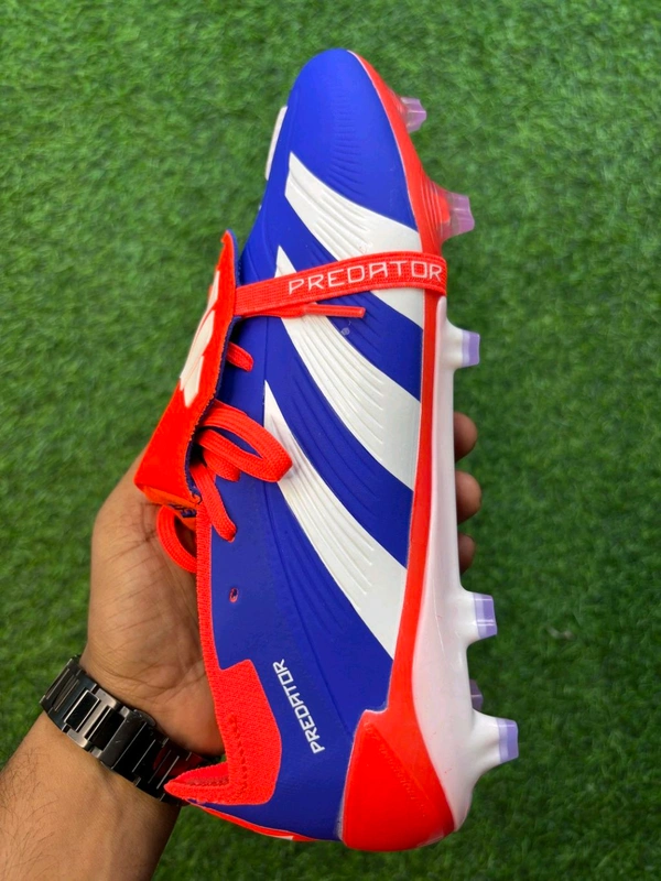 Predator Foldover Elite Blue Orange FG With Lace  - 8